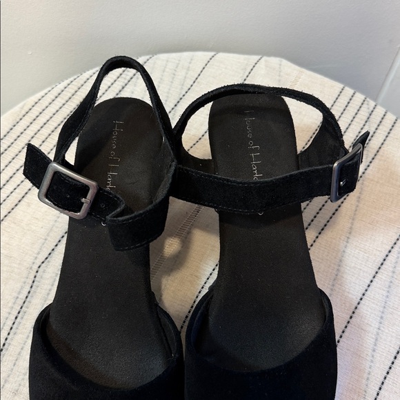 House of Harlow Black Suede Women's Clogs - Picture 3 of 9